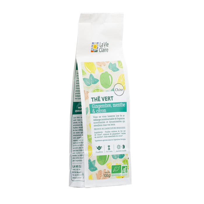 Green tea ginger/mint/lemon 100g - La Vie Claire